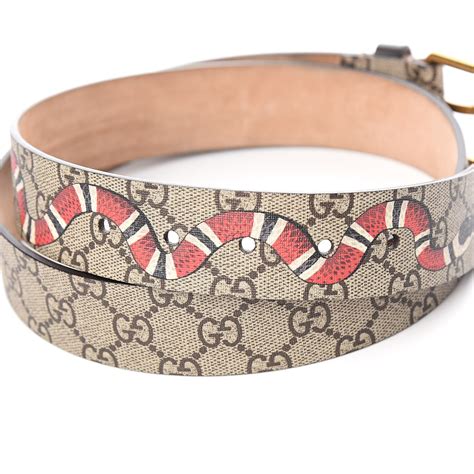 gucci kingsnake print belt|authentic Gucci belt outlet.